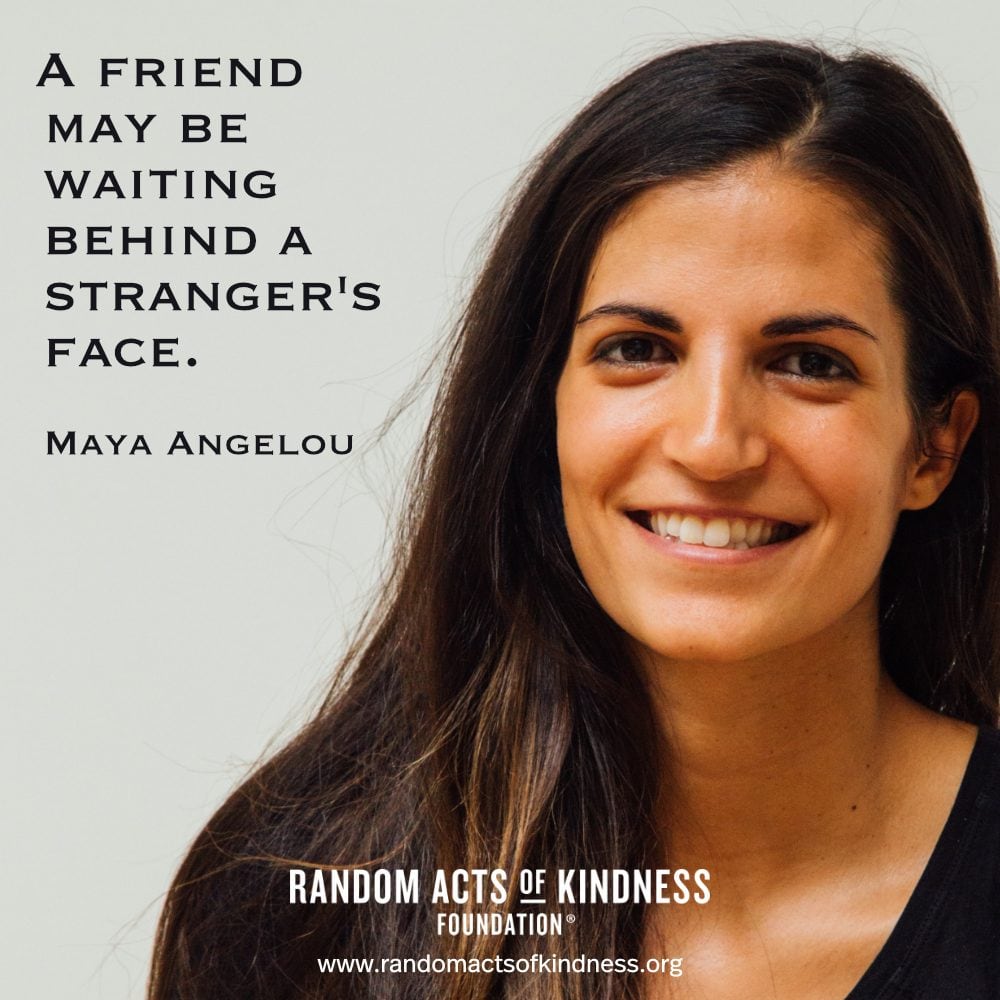 What a simple concept. Engage with a stranger when you're able.