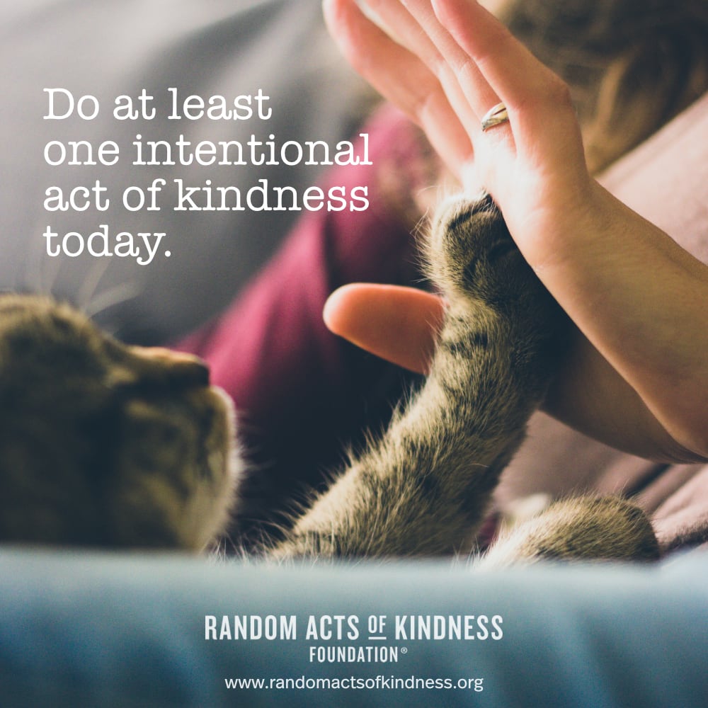 Do at least one intentional act of kindness today. —Brooke