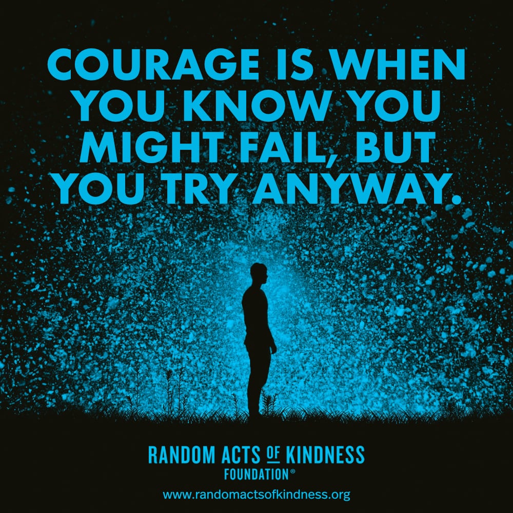 Courage is when you know you might fail, but you try anyway. —Brooke