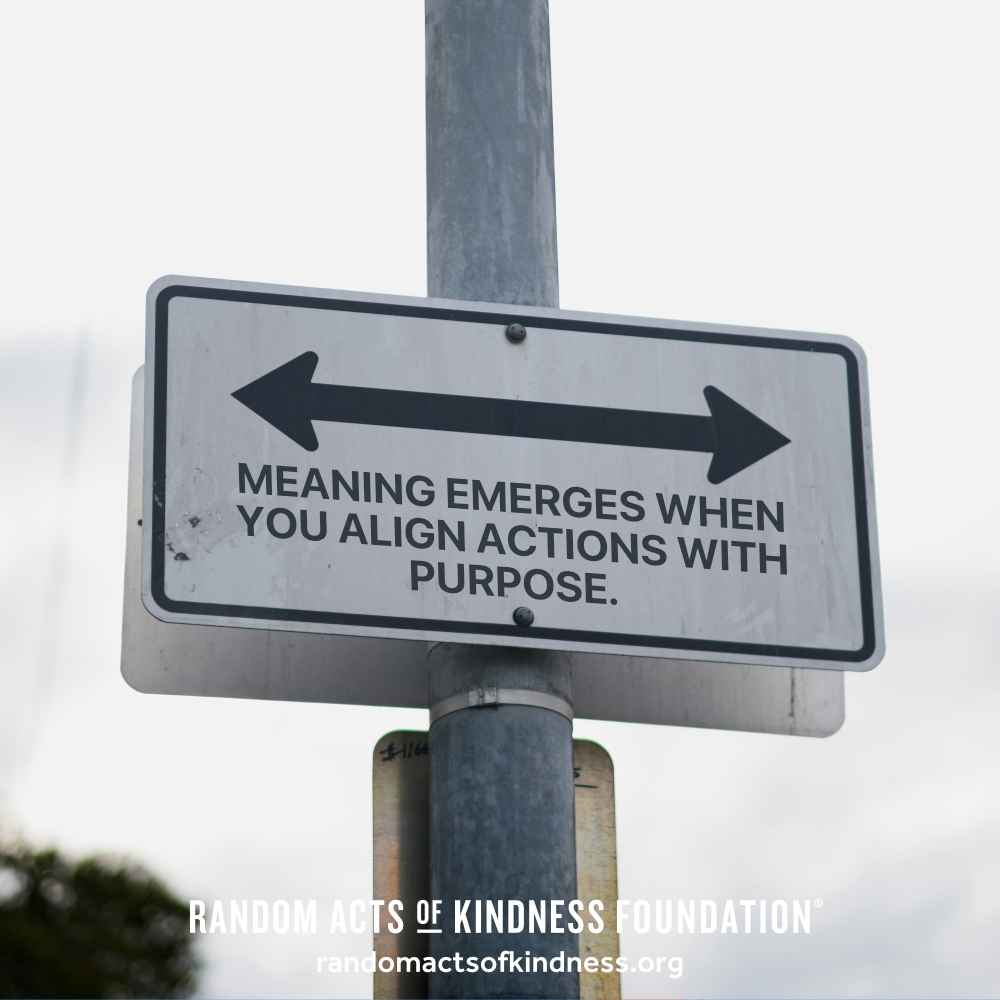 Meaning emerges when you align actions with purpose. —Brooke