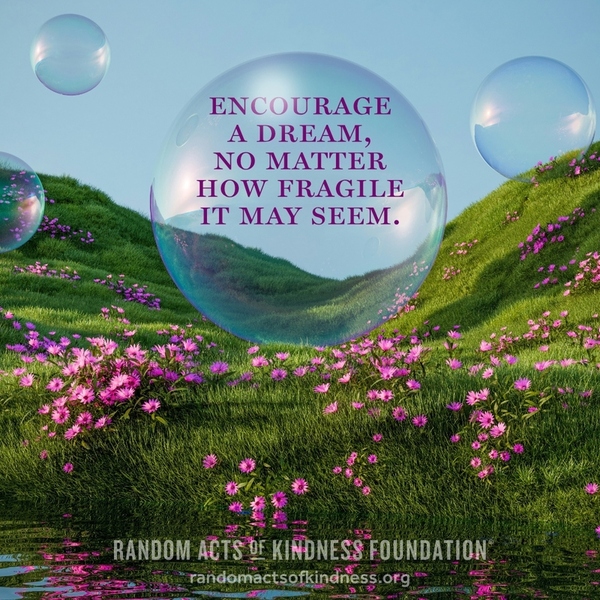 Encourage a dream, no matter how fragile it may seem. —Brooke