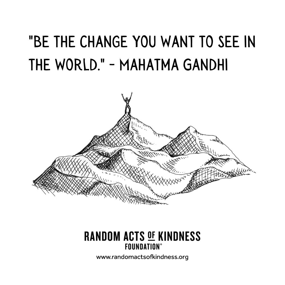 Quotation: Be the change you wish to see in the world. Mahatma Gandhi