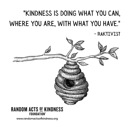 Kindness is doing what you can, where you are, with what you have. RAKtivist