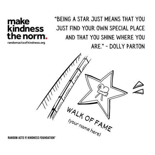 Being a star just means that you just find your own special place and that you shine where you are. Dolly Parton